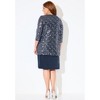 Catherines Petite Mesh Flyaway Sheath Dress - 3 of 4