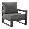 WestinTrends Montara Outdoor HDPE All-Weather Modern Patio Loveseat with Waterproof Cushions - 4 of 4