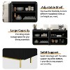 Vipbear 58" Large Kitchen Storage Cabinet with Shelves and 4 Fluted Doors, Modern Console Table for Kitchen, Dining Room - 3 of 4