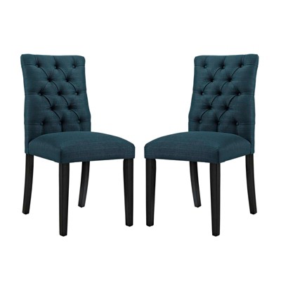 Modway Duchess Dining Chair Fabric Set of 2 - Azure