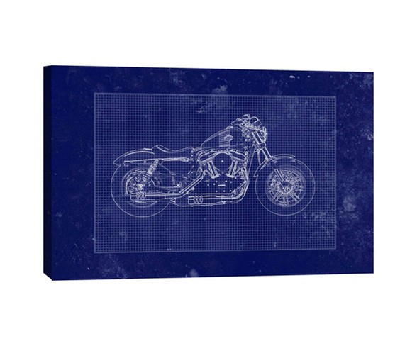 Moto Draw Decorative Canvas Wall Art 11"x14" - PTM Images