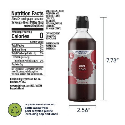 SodaStream 4pk 14.9 fl oz Classics Diet Cola Drink Mix