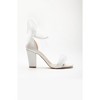 Krystal - Ivory Lace Bridal Sandals with Pearls | Forever & Always Shoes - 3 of 4