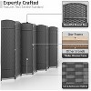 Sorbus 8 Panel Room Divider Panel, 6 ft. Tall Extra Wide Double Hinged Panels - Folding Privacy Screens - Gray - 3 of 4