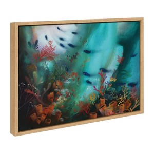 Kate & Laurel All Things Decor 18"x24" Sylvie Coral Cove Framed Canvas by Faryn Hughes Natural - 1 of 4