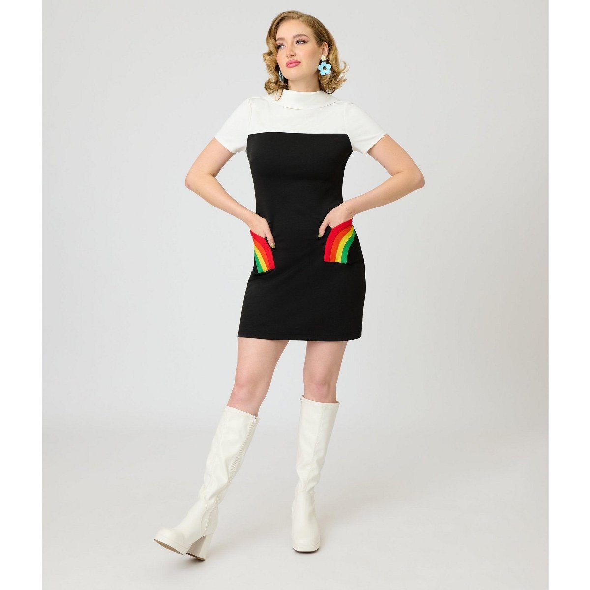 Женские платья Smak Parlour Shift Dress Black & Rainbow Pockets L/12-14 — фото 3
