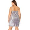 Agnes Orinda Women's Plus Size Christmas Glitter Sequin Spaghetti Strap Party Club Bodycon Dresses - 4 of 4