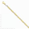 Black Bow Jewelry 14k Yellow and White Gold, 6mm Fancy Link Bracelet, 8 Inch - 2 of 4