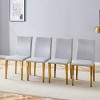 Dining Chair Set Of 4,PU Dining Chairs With Metal Legs,Armless Dining Chairs,Dining Chairs For Dining Room,Living Room-Cuddlewood - 3 of 4