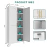ZACHVO Freestanding White Metal Kitchen Pantry Cabinet with Doors, Adjustable Shelves & Handles – Large Storage for Kitchen or Dining Room - 2 of 4
