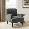 Bonifacio Contemporary Velvet button-tufted back Armchair with Nailhead Trim | Karat Home - 3 of 4