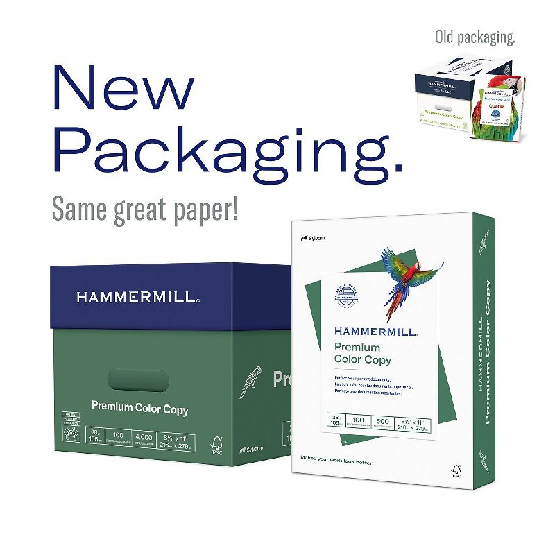 Hammermill Premium 8.5" x 11" Color Copy Paper 32 lbs. 100 Brightness 500 Sheets/Ream (102630), 2 of 9