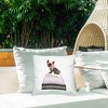 Stupell Industries Pink Bow Dog Gold Black Bookstack Glam Fashion Outdoor Decorative Throw Pillow, 18 x 18 - 3 of 3