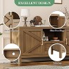 59" Farmhouse TV Stand for 55-65 Inch TVs, Wooden Media Console with 2 Storage Cabinets, Adjustable Shelves, Entertainment Center for Living Room - 3 of 4