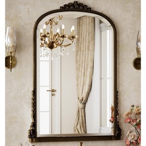BEAUTYPEAK Arched Vintage Baroque Bathroom Vanity Mirrors - 1 of 4