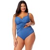 Women's Plus Live In Color Twist Front Underwire Tankini Swim Top - 2 of 4