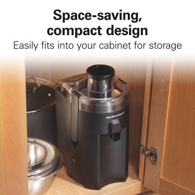 Compact Black Stainless Steel Electric Juice Extractor
