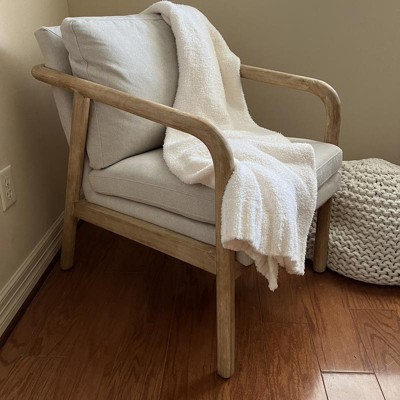 Tufeld Wood Armchair Beige Threshold Target