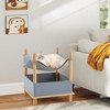 Tangkula 2-Tier Elevated Cat Bed Cat Tower w/ Dual-Layer Felt Fabric Top Condo Hammock - 3 of 4