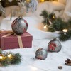 TopComfy Decorative Object Glass Christmas Ball Ornaments Elegant Glitter Finish for Holiday Tree Decor, Multicolored, 3"*3"*3" - 4 of 4