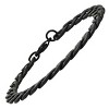 Steeltime Men's black ip stainless steel cuban link chain bracelet - 2 of 4