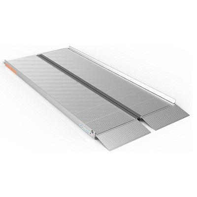 EZ-ACCESS SUITCASE Portable Singlefold Ramp w/Ergonomic Handles, Extruded Tread, and Self Adjusting Bottom Transition Plates