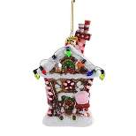 Noble Gems 5.0" Small Gingerbread House Christmas Ornament Peppermint  -  Tree Ornaments