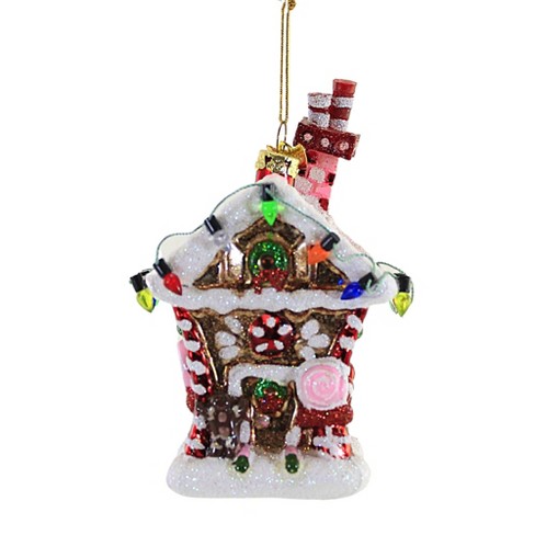 Noble Gems 5.0" Small Gingerbread House Christmas Ornament Peppermint  -  Tree Ornaments - image 1 of 3