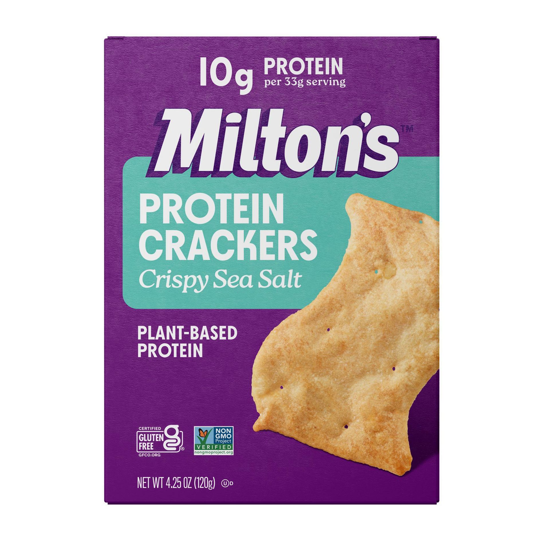 Milton's Craft Bakes Protein Crackers Crispy Sea Salt - 4.25 oz