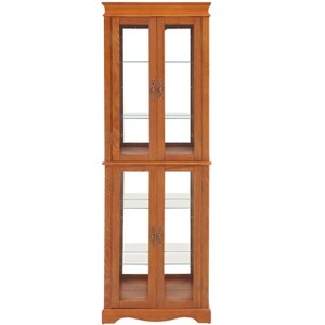 FONTOI Wine Rack, Wine Rack with Wood Frame for Wine Display in Living Room, Kitchen, Pantry, Oak, 23.82"*11.81"*70.08" - 1 of 4