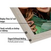 Americanflat Hinged 3 Photo Frame in Driftwood MDF - Desk Photo Frame for 5X7" Photos - Tri Folding Picture Frame For Desk - 3 of 4