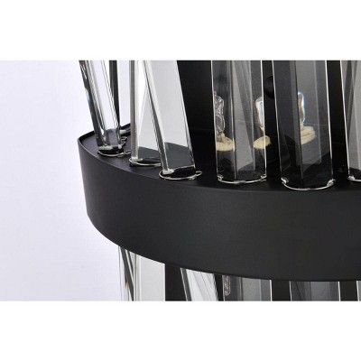 Black Crystal Dimmable Vanity Wall Sconce
