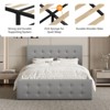 Bed Frame with Adjustable Headboard, Upholstered Button Tufted Platform Bed Frame with 4 Storage Drawers, No Box Spring Needed - 3 of 4