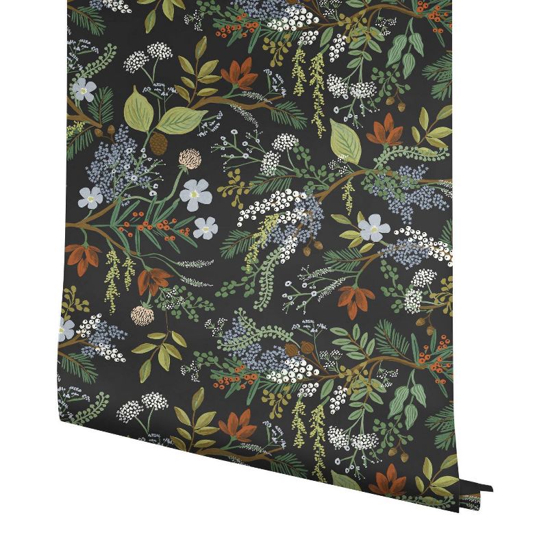 Rifle Paper Co. Juniper Forest Peel and Stick Wallpaper Black, 4 of 9