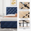 Full Size Bed Frame with 4 Storage Drawers and Headboard, Linen Upholstered Platform Bed Frame - 4 of 4