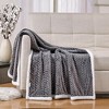 Soft Braided and Comfortable Plush All Season 50" X 60" Throw Blanket, Grey - 2 of 3