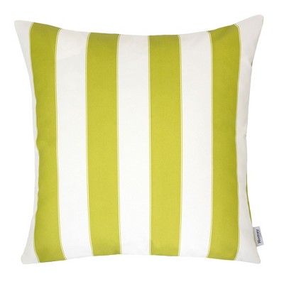 TopComfy Support Pillow Outdoor and Indoor Stripe Pillow with Weather Resistant Fabric for Patio, Green, 17"*17"*10"