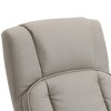 PU Leather Manual Swivel Recliner Chair with Ottoman, Adjustable Recline and Steel Base - 2 of 4