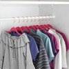 VECELO 25/30/50/60/100 pk Velvet Clothes Hangers Non Slip & Space-Saving Clothes Hangers with Finger Clips & Tie Rack 9 Color - 4 of 4