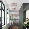 LLHZSY Modern 3-Light Crystal Hallway Flush Mount Ceiling Light Entryway Chandelier - W13 3/4"-Black - 4 of 4