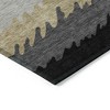 Black Charcoal And Silver Striped Washable Indoor Outdoor Area Rug - 4 of 4