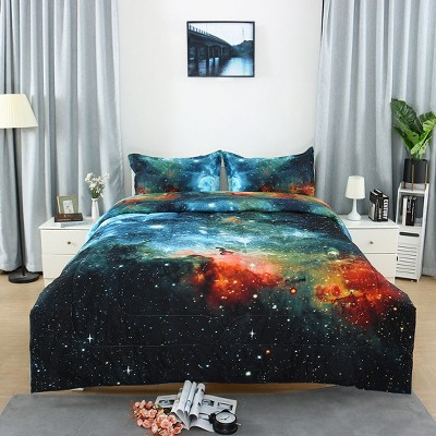 Full/Queen Polyester Galaxies All-season 3D Printed Space Themed Bedding Sets - PiccoCasa