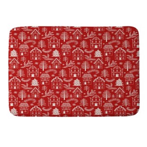 Pimlada Phuapradit Christmas village Red Memory Foam Bath Mat - Deny Designs - 1 of 4