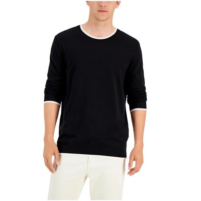 Alfani Mens Contrast Edge Pullover Sweater