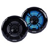 Memphis Audio LED Marine Speaker Pack: 2 Pairs of MXA602SLB 6.5" Marine Grade Coaxial Speakers, Black With Blue LED - 2 of 4