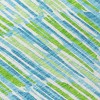 Aqua Teal Blue And Lime Green Abstract Washable Indoor Outdoor Area Rug - 4 of 4