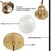 Runesay Pendant Light with Milk White Globe, 1-Light Modern Vintage Edison Hanging Light Mini Semi Flush Mount Light Fixture Decor Ceiling Light - 4 of 4