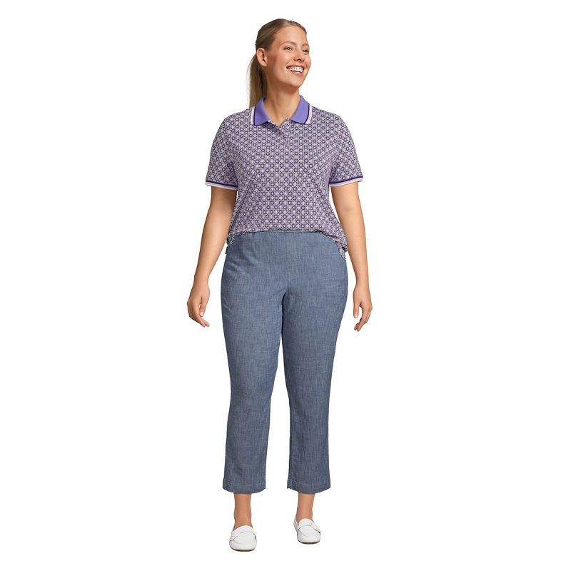 Lands' End Women's Mesh Cotton Short Sleeve Polo Shirt, 4 of 6