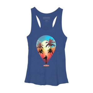 Women's Design By Humans Summer Vibes By clingcling Racerback Tank Top - 1 of 3