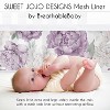 Sweet Jojo Designs + BreathableBaby Girl Breathable Mesh Crib Liner Pad Peony Floral Garden Lavender Purple and Ivory - 3 of 4